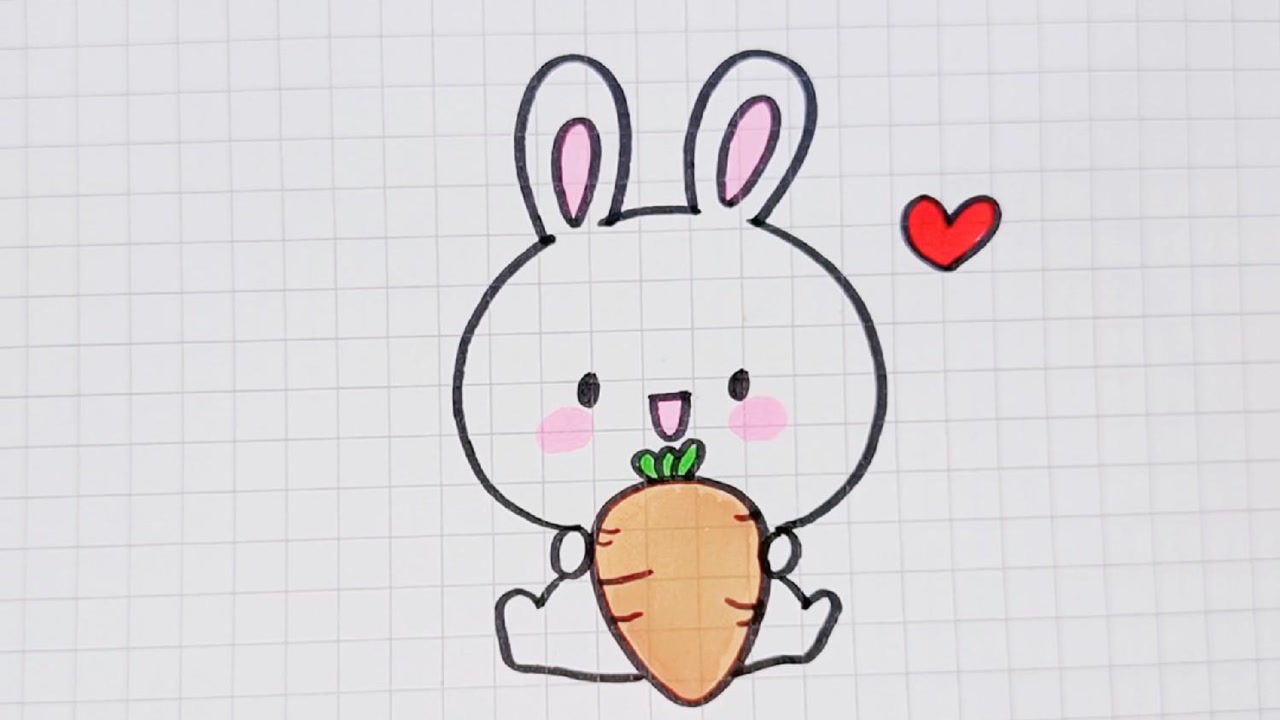 小白兔简笔画教程