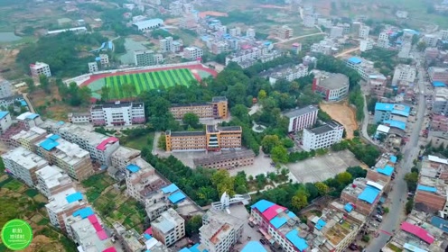 和我在回龙寺街头走一走,航拍回龙寺镇