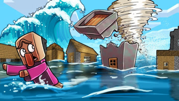 大海我的世界空岛极限生存，在洪水中活下去！
