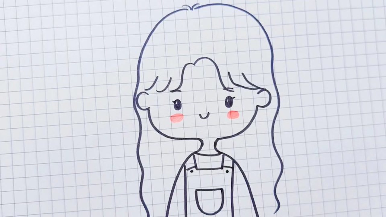 小女孩简笔画教程