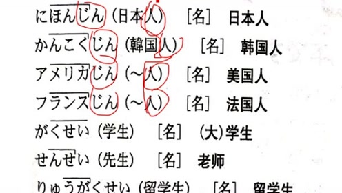 标准日本语 初级上册第一课单词01