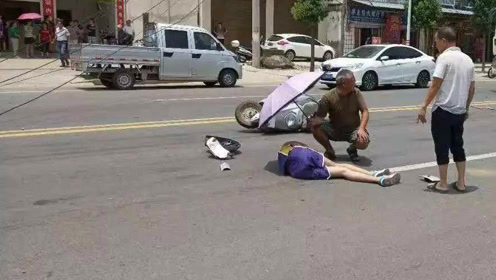 恐怖!男子疑似醉酒突然摔倒在马路上,遭碾压身亡