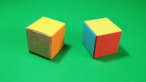 两分钟折出正方体玩具,折纸教程太简单了,幼儿园孩子看完也能会