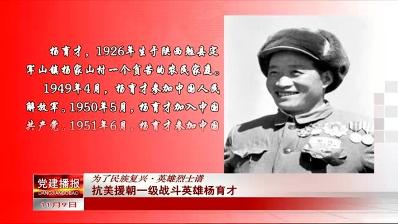 抗美援朝一级战斗英雄杨育才