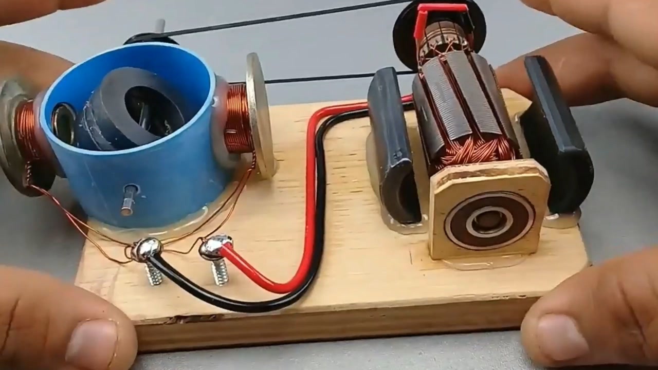 如何在家使用简单的电磁和线圈制作小型发电机