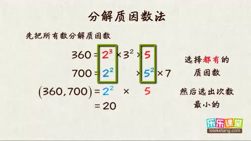 质因数分解法 乐乐课堂 小升初 小学奥数五年级课程 腾讯视频