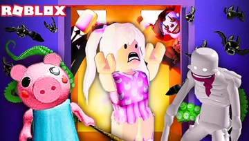 Roblox荒谬的电梯 scp096和佩奇跑出了实验室追我们！小熙解说
