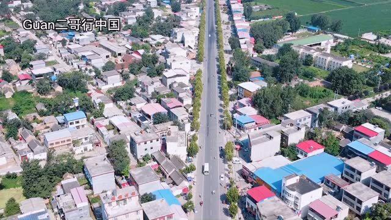 航拍郏县长桥镇,中原腹地的小镇