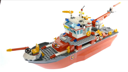 Lego乐高积木城市系列77 消防船快速搭建 腾讯视频