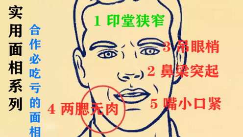 实用面相:这5种面相的人,谁合作谁倒霉,心胸狭隘,合作亏死没得说 !