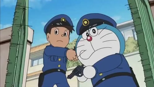 哆啦a夢逮捕小偷大雄在城市中玩警察抓小偷太厉害了 腾讯视频