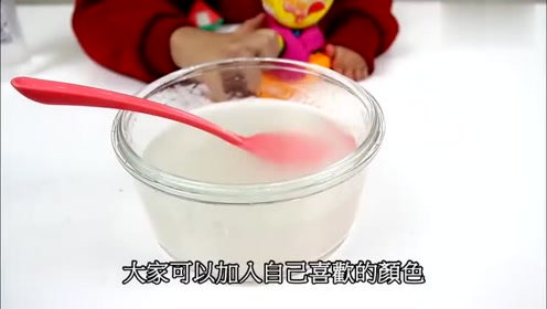 只要3步自制鬼口水史莱姆教程,假水无硼砂水晶泥制作方法简单