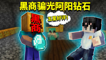 我的世界阿阳歪传11：钻石块全被洗劫一空！还被强迫要求五星好评