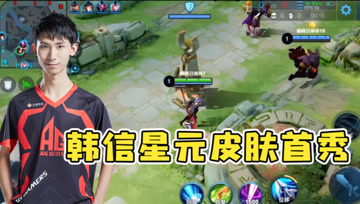 梦泪提前试玩韩信星元皮肤，二技能自带KPL特效，手感火热逆风翻盘