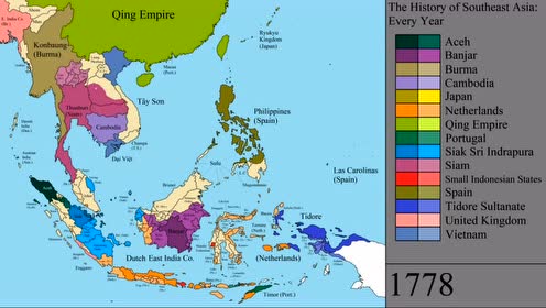 东南亚历史地图,破碎的地理板块,注定东南亚无法形成大国