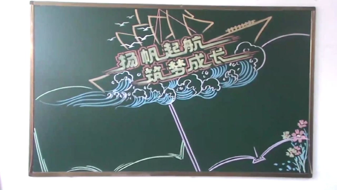难得一见的漂亮黑板报,扬帆起航,筑梦成长!