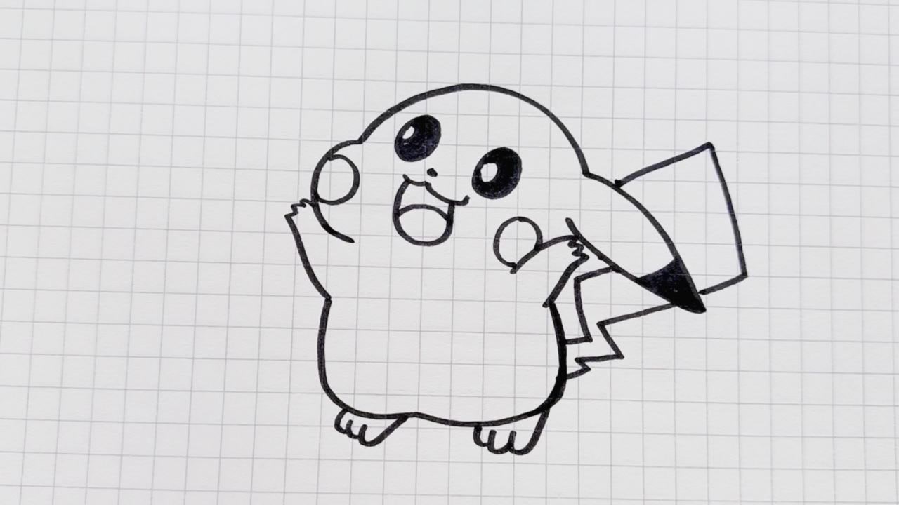 皮卡丘简笔画