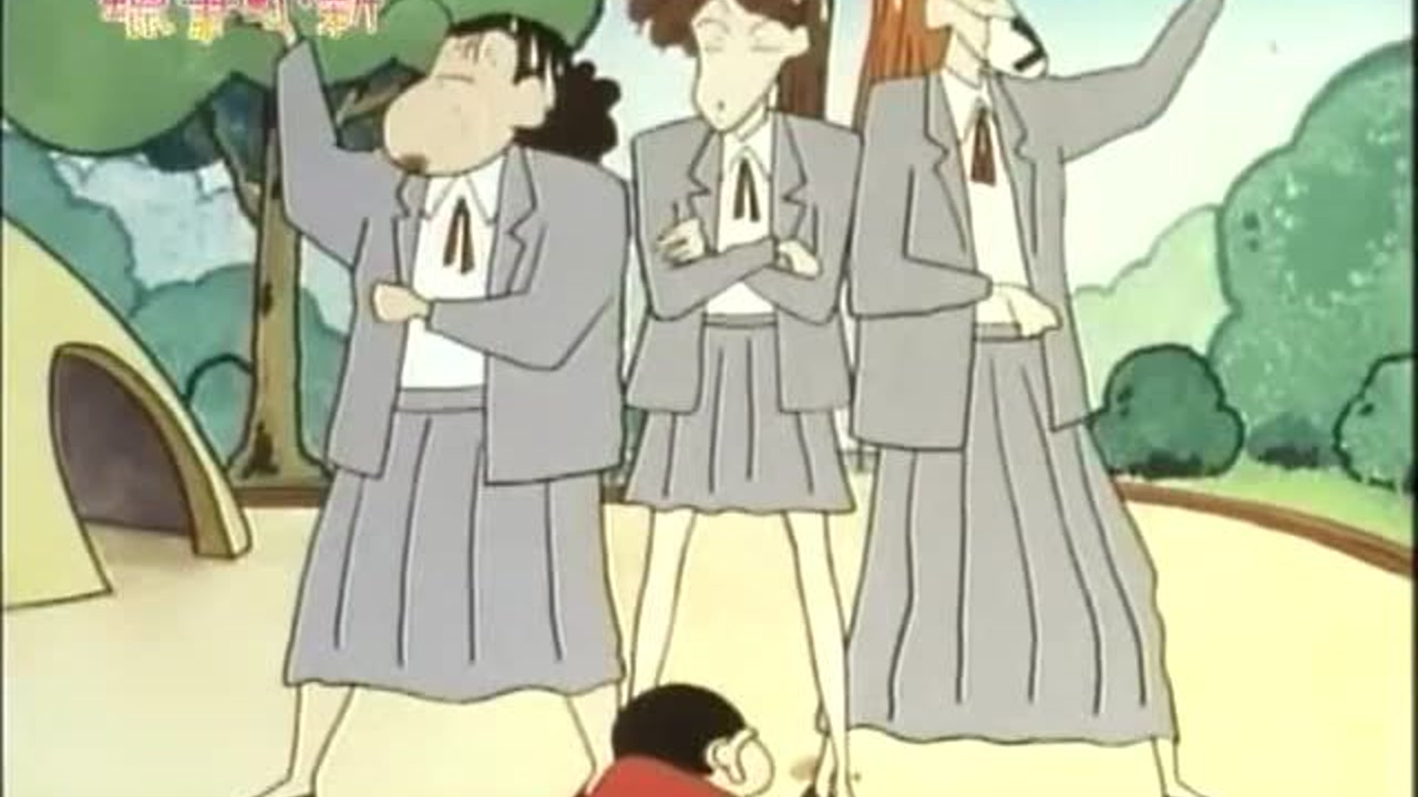 蜡笔小新:小新强行加入不良少女,整个队伍都变奇怪