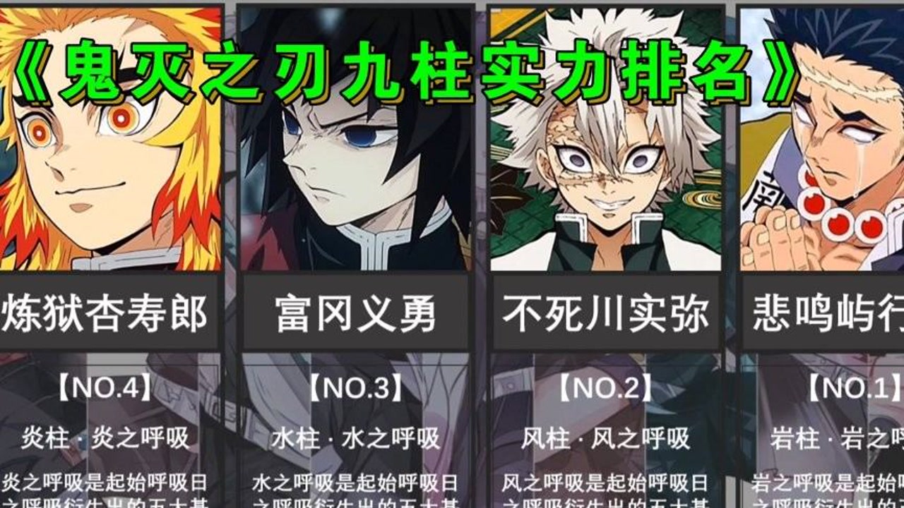 【鬼灭之刃】九柱的实力排行和呼吸法