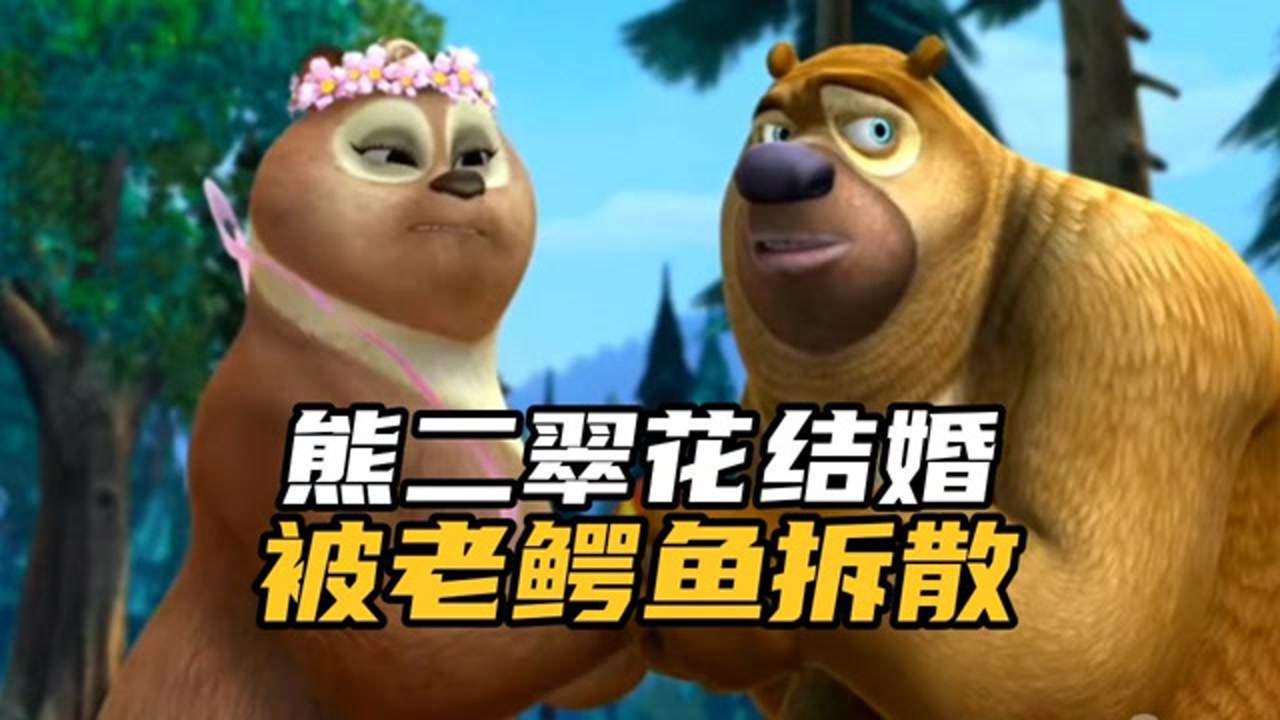 熊二翠花结婚,被老鳄鱼拆散
