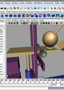 maya教程-刚体连锁反应