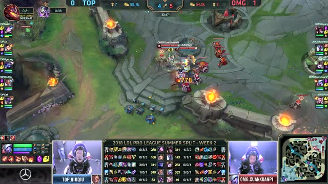 LPL夏季赛比赛视频W2D6 OMG vs TOP 第2场免费观看