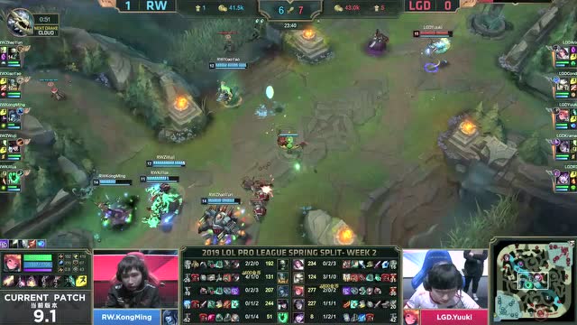 LPL春季赛比赛视频W2D5 RW vs LGD 第2场免费观看