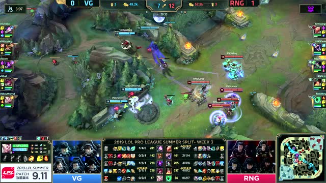 LPL夏季赛比赛视频W3D5 RNG vs VG 第2场免费观看
