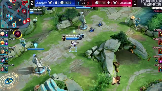 KPL2019秋季赛W2D5 QGhappy vs AG超玩会 第4场免费观看