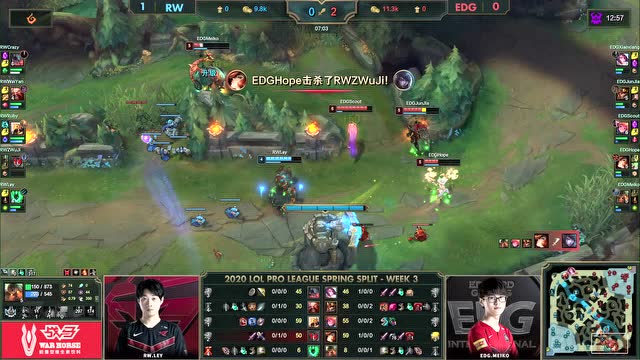 2020LPL春季赛第3周第2日EDG vs RW 第2场免费观看