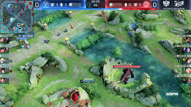 KPL2020春季赛W7D2 重庆QG vs 上海EDG.M 第1场免费观看