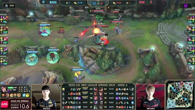 2020LPL春季赛W6D6 RNG vs RW 第1场免费观看
