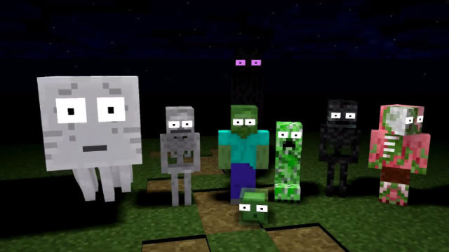 我的世界游戏 小白和猪人进入探索世界之门免费观看