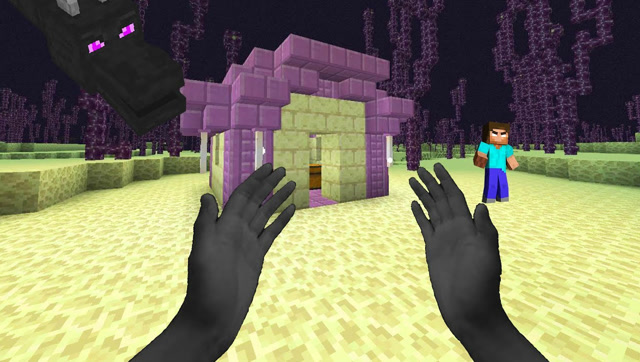 我的世界：真人版 末影人 VS 小僵怪，搞笑动画免费观看