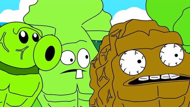 肌肉达人菜问被绿气雾弹击倒！pvz2游戏动画免费观看