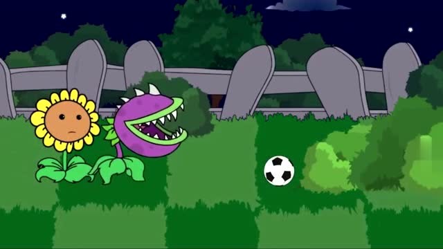 pvz动画：僵尸夜间偷袭，没想到被食人花一眼看穿免费观看