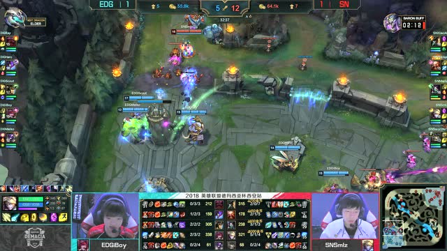 2018德玛西亚杯西安站第三日：EDG vs SN 第3局免费观看