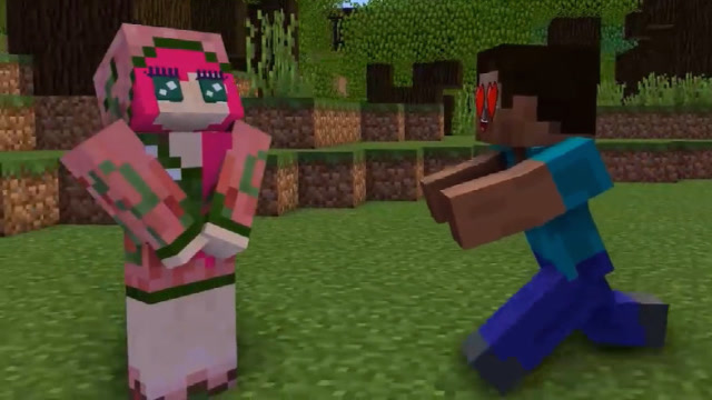 MC动画怪物学院《绑架史蒂夫》，僵尸猪扮美女勾引史蒂夫！免费观看