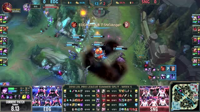 LPL夏季赛比赛视频W5D5 EDG vs SNG 第1场免费观看
