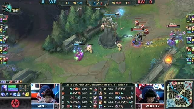 LPL夏季赛比赛视频W10D7 RW vs WE 第1场免费观看