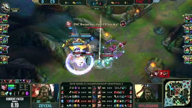 S8半决赛比赛视频 FNC vs C9 第2场免费观看