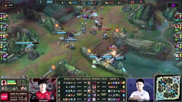2020LPL春季赛W6D2 ES vs JDG 第2场免费观看
