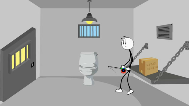 火柴人：如何用一根鱼竿越狱 搞笑动画短片免费观看