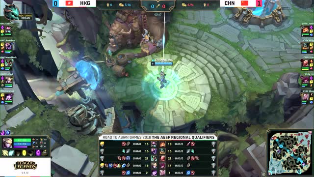 2018亚运会英雄联盟预选赛 中国vs中国香港R2免费观看