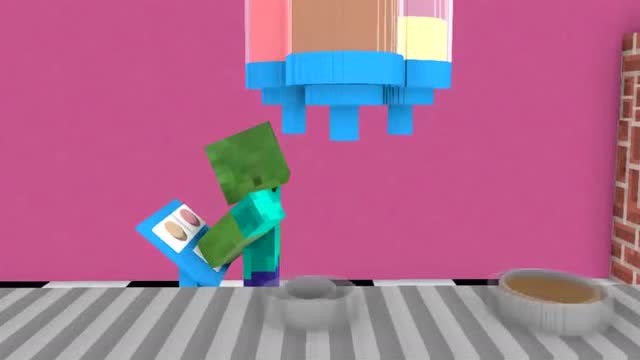 我的世界：怪物学院做蛋糕，精彩搞笑动画!免费观看