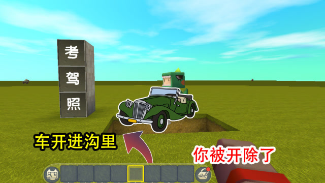 迷你世界：小表弟去“考驾照”，第一天就把车开进沟里，被学校开除免费观看
