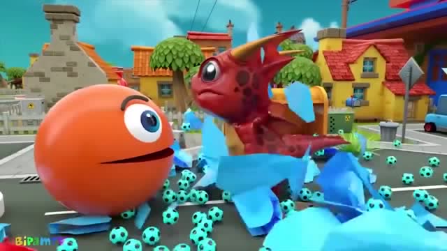 吃豆人撞碎砖石，从里面飞出了怪物！免费观看