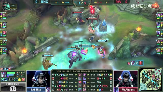 LPL夏季赛比赛视频W5D6 RNG vs RW 第1场免费观看