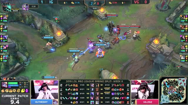 LPL春季赛比赛视频W8D4 IG vs VG 第2场免费观看