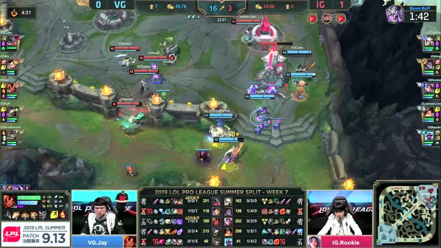LPL夏季赛比赛视频W7D1 VG vs IG 第2场免费观看